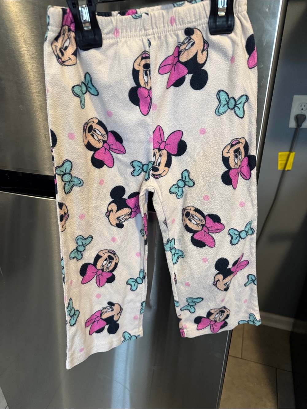 Disney Minnie Mouse Pink & Teal Fleece Pajama Bottoms